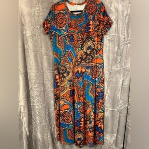 GUC Women’s Tribal Midi Dress size XL with Pockets